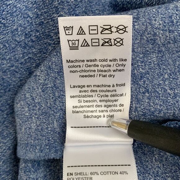 UNTUCKIt Trey French Terry Men's Blue Henley Shirt Long Sleeve Soft Size XXXL - Picture 9 of 10